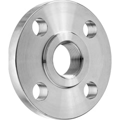 USA Sealing - Stainless Steel Pipe Flanges; Style: Threaded ; Pipe Size: 1-1/2 (Inch); Outside Diameter (Inch): 5 ; Material Grade: 304 ; Distance Across Bolt Hole Centers: 3-7/8 (Inch); Number of Bolt Holes: 4.000 - Exact Industrial Supply