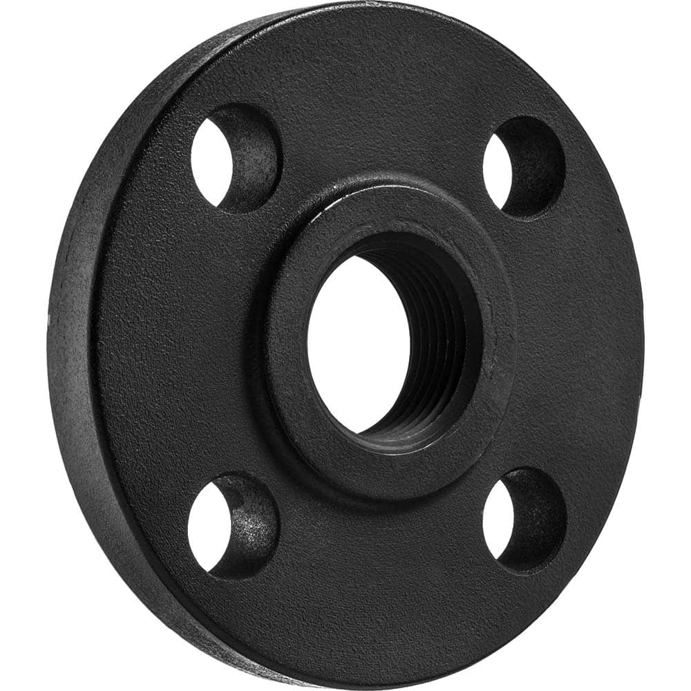 USA Sealing - Black & Galvanized Flanges; Style: Threaded ; Pipe Size: 2 (Inch); Outside Diameter (Inch): 6-1/2 ; Distance Across Bolt Hole Centers: 5 (Inch); Pressure Rating (psi): 300 ; Number of Holes: 8.000 - Exact Industrial Supply