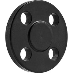 USA Sealing - Black & Galvanized Flanges; Style: Blind ; Pipe Size: 1-1/2 (Inch); Outside Diameter (Inch): 6-1/8 ; Distance Across Bolt Hole Centers: 4-1/2 (Inch); Pressure Rating (psi): 600 ; Number of Holes: 4.000 - Exact Industrial Supply