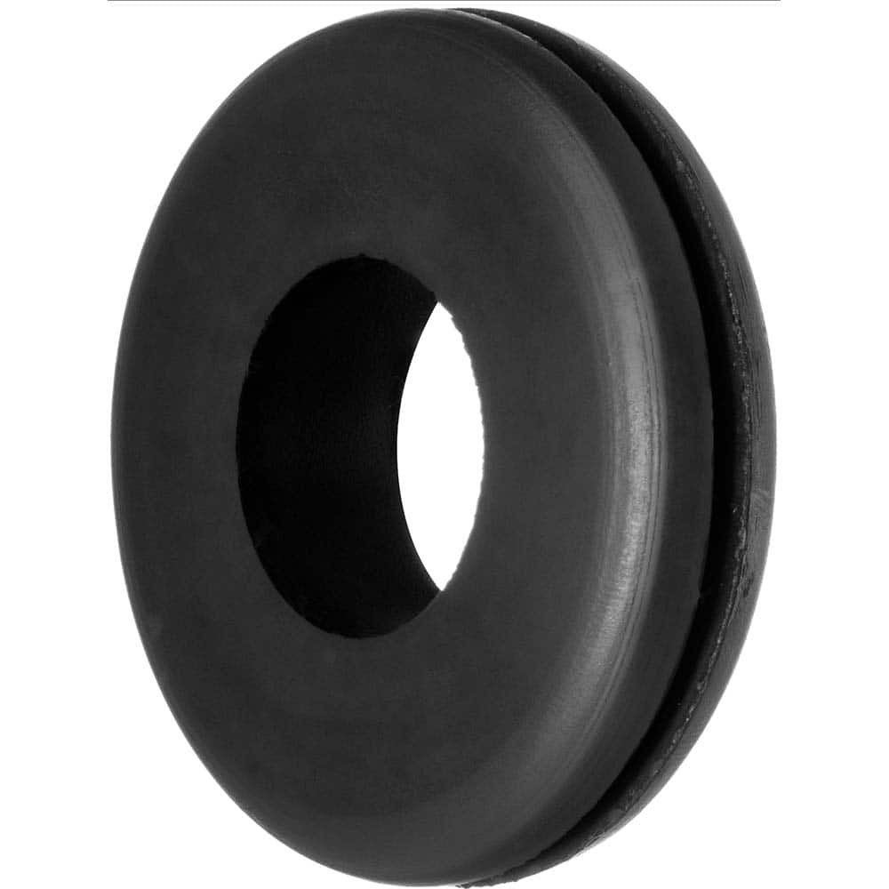 USA Sealing - Grommets; Type: General-Purpose Push-In Grommet ; Outside Diameter (Inch): 15/16 ; Overall Thickness (Decimal Inch): 3/8 ; Inside Diameter Inch: 7/16 (Inch); Material: SBR Rubber ; Type: General-Purpose Push-In Grommet - Exact Industrial Supply