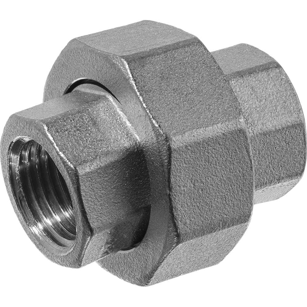 USA Sealing - Stainless Steel Pipe Fittings; Type: Union ; Fitting Size: 1 x 1 ; End Connections: FBSPP x FBSPP ; Material Grade: 304 ; Pressure Rating (psi): 150 - Exact Industrial Supply