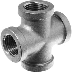 USA Sealing - Stainless Steel Pipe Fittings; Type: Cross ; Fitting Size: 1 x 1 x 1 x 1 ; End Connections: FBSPT x FBSPT x FBSPT x FBSPT ; Material Grade: 304 ; Pressure Rating (psi): 150 - Exact Industrial Supply