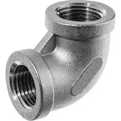 USA Sealing - Stainless Steel Pipe Fittings; Type: Elbow ; Fitting Size: 2 x 2 ; End Connections: FBSPP x FBSPP ; Material Grade: 304 ; Pressure Rating (psi): 150 - Exact Industrial Supply