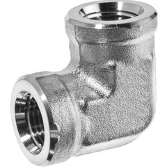 USA Sealing - Stainless Steel Pipe Fittings; Type: Elbow ; Fitting Size: 3/8 x 3/8 ; End Connections: FNPT x FNPT ; Material Grade: 304 ; Pressure Rating (psi): 4900 - Exact Industrial Supply