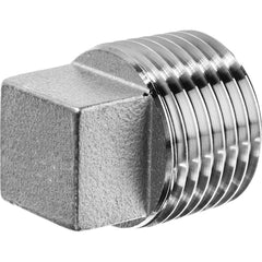 USA Sealing - Aluminum Pipe Fittings; Type: Square Head Plug ; Fitting Size: 1/8 ; End Connections: MNPT ; Material Grade: Class 150 ; Pressure Rating (psi): 150 - Exact Industrial Supply