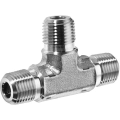 Pipe Fitting: 1/4 x 1/4 x 1/4″ Fitting, 304 Stainless Steel 7,500 psi