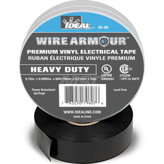 Vinyl Film Electrical Tape: 3/4″ Wide, 66' Long, 8.5 mil Thick, Brown 0 to 221 ° F Operating Temp, 10,000 V/mil, Series 46-88