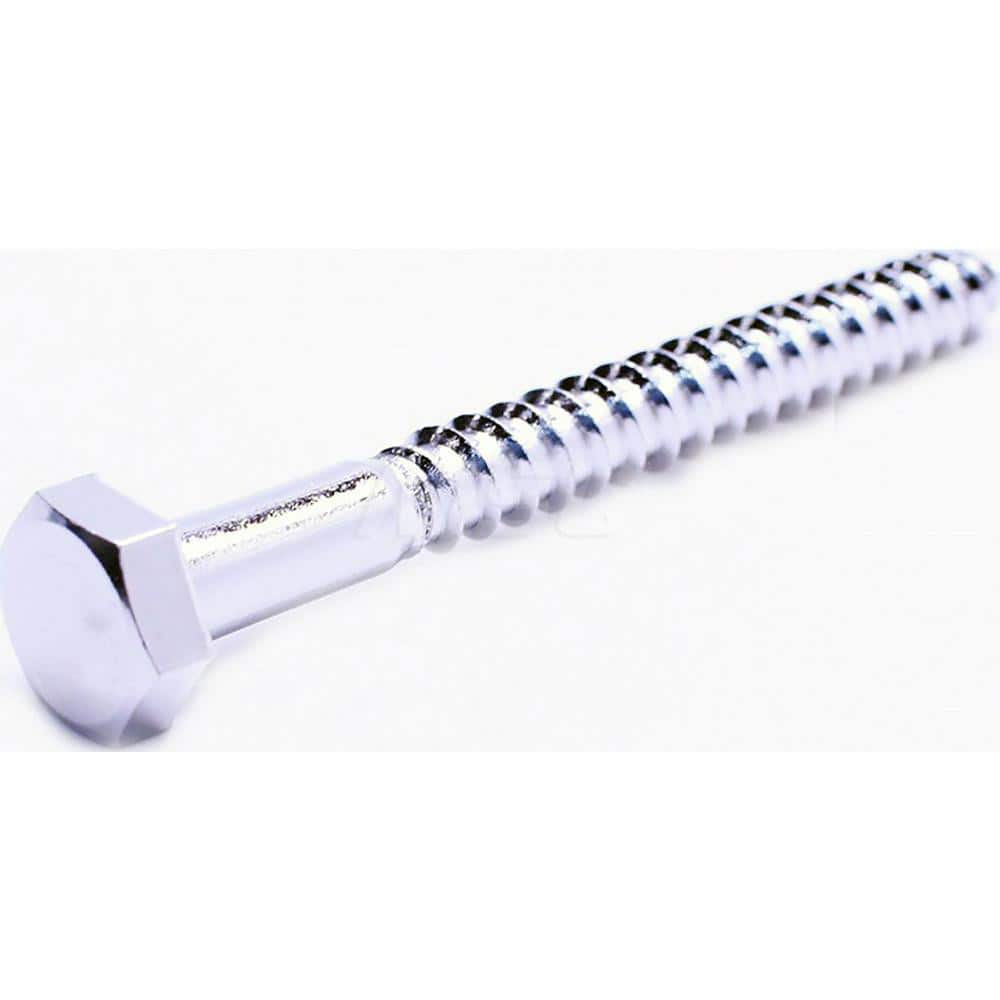 Lag Screws; Thread Size: 4-1/2″; Material: Stainless Steel; Head Type: Hex; Finish: NL-19; Head Height: 0.3438; Hex Size: 0.7500; Standards: ANSI B18.2.1; Application: Wood