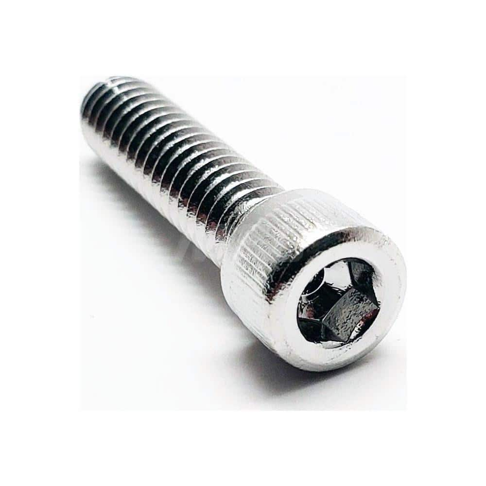 Socket Cap Screw: M6 x 1 Thread, DIN 912, 4 mm Drive 40 mm Thread Length, Stainless Steel, NL-19