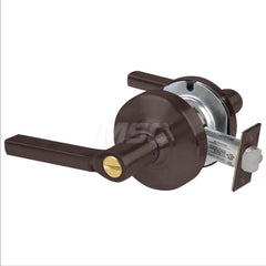 Lever Locksets; Type: Cylindrical Lock; Key Type: Keyless; Strike Type: Curved Lip Strike; Finish/Coating: Oil Rubbed Bronze; Material: Metal; Material: Metal; Door Thickness: 1.75 in; Backset: 2.75 in; Cylinder Type: No Keyway; Minimum Order Quantity: Me