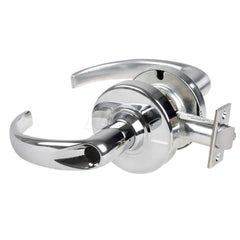 Lever Locksets; Type: Cylindrical Lock; Key Type: Keyless; Strike Type: Curved Lip Strike; Finish/Coating: Bright Chrome; Material: Metal; Material: Metal; Door Thickness: 1.75 in; Backset: 2.75 in; Cylinder Type: No Keyway; Minimum Order Quantity: Metal;