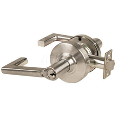 Lever Locksets; Type: Cylindrical Lock; Key Type: Keyed Different; Strike Type: Curved Lip Strike; Finish/Coating: Satin Nickel; Material: Metal; Material: Metal; Door Thickness: 1.75 in; Backset: 2.75 in; Cylinder Type: Schlage C Keyway; Minimum Order Qu