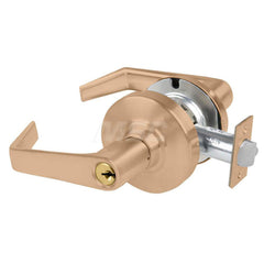 Lever Locksets; Type: Cylindrical Lock; Key Type: Keyed Different; Strike Type: Curved Lip Strike; Finish/Coating: Satin Bronze; Material: Metal; Material: Metal; Door Thickness: 1.75 in; Backset: 2.75 in; Cylinder Type: Schlage C Keyway; Minimum Order Qu