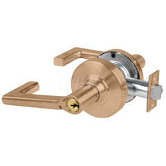 Lever Locksets; Type: Cylindrical Lock; Key Type: Keyed Different; Strike Type: Curved Lip Strike; Finish/Coating: Satin Bronze; Material: Metal; Material: Metal; Door Thickness: 1.75 in; Backset: 2.75 in; Cylinder Type: Schlage C Keyway; Minimum Order Qu