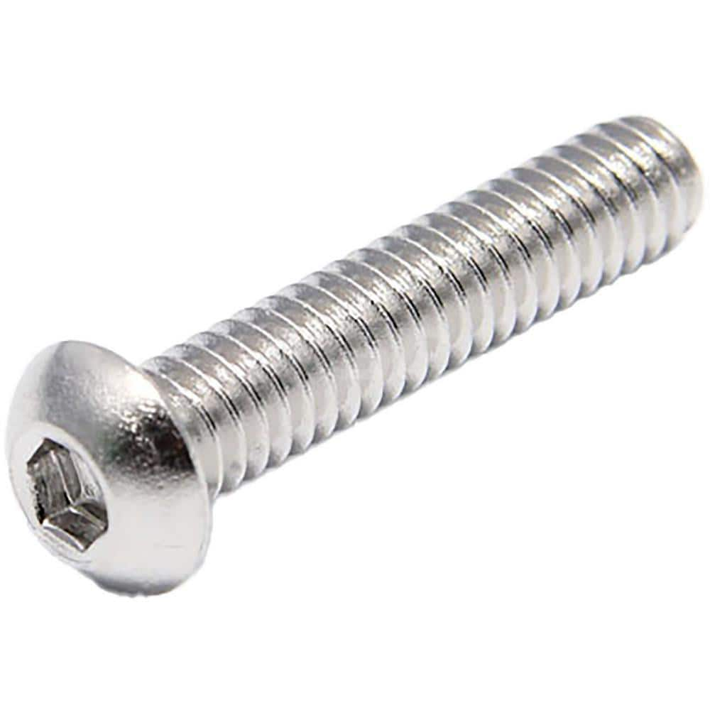 Socket Cap Screw: #10-24 x 1/2, Stainless Steel, NL-19 Finish Fully Threaded, DIN 7380