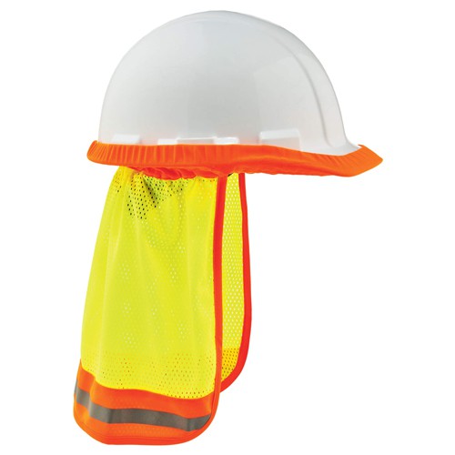 8005 Lime Hi-Vis Mesh Neck Shade W/ Reflective - Makers Industrial Supply