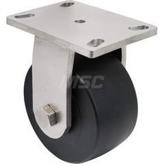 Top Plate Caster: 6″ Wheel Dia, 3″ Wheel Width, 3,000 lb Capacity, 7-1/2″ OAH 6.25″ Plate Length, 4.5″ Plate Width