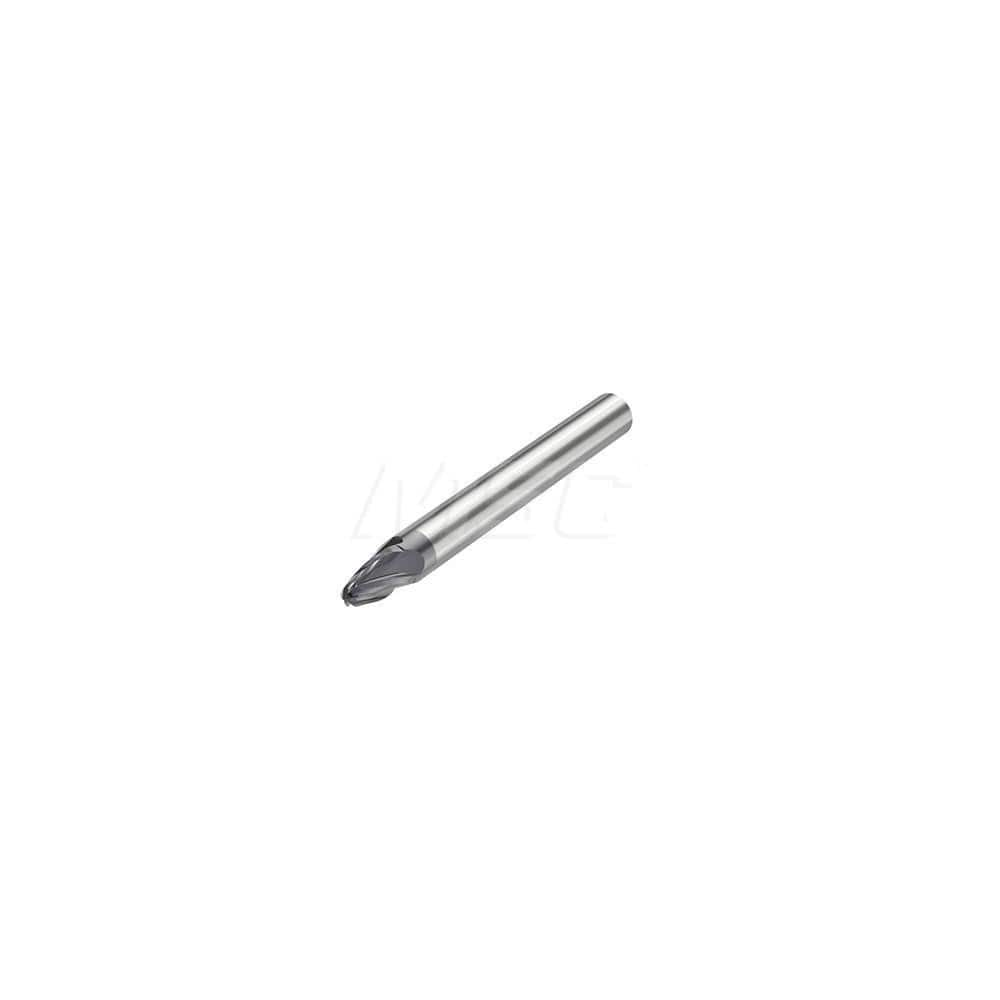 Tapered End Mill: 20 ° per Side, 4 Flutes, Solid Carbide, Tapered End SIRON-A Finish, Series JH744