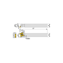 Indexable Grooving Toolholder:  STCL1212X18, Uses 18 Inserts,  No