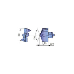 Replaceable Drill Tip:  DMC210 AH9130,  136 &deg N/A TiAlN Finish,  No