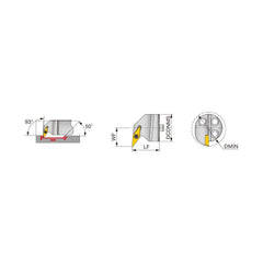 Replaceable Boring Bar Heads; Compatible Insert Style: VCMT; Compatible Insert Size Code: 221; Tool Material: Steel; Multi-use Tool: Yes; Lead Angle: 93.000; Through Coolant: Normal Pressure; For Shank Diameter: 0.9840 in; Cutting Tool Application: Facing