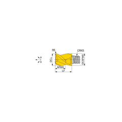 Corner Radius End Mill Head: 3 Flutes S08, TiAlN Coated, Series VEE