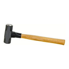 Sledge Hammer: 4 lb Head, 2″ Face Dia Forged Steel Head, Wood Handle