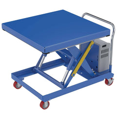 Vestil - Lifting Tables; Type: Elevating Cart ; Lift Style: Scissor ; Style: Portable Battery-Operated ; Load Capacity (Lb.): 2000.000 ; Minimum Height (Inch): 15 ; Lift Height (Inch): 39 - Exact Industrial Supply