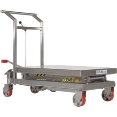 Vestil - Lifting Tables; Type: Scissor Cart ; Lift Style: Scissor ; Style: Foot Pump ; Load Capacity (Lb.): 800.000 ; Minimum Height (Inch): 13-3/8 ; Lift Height (Inch): 48-7/16 - Exact Industrial Supply