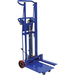 Vestil - Manually Operated Lifts; Type: Lift Cart ; Load Capacity (Lb.): 750.000 ; Lift Height (Inch): 52 ; Maximum Working Height: 52 (Feet); Fork Width (Inch): 24 ; Width (Inch): 20 - Exact Industrial Supply