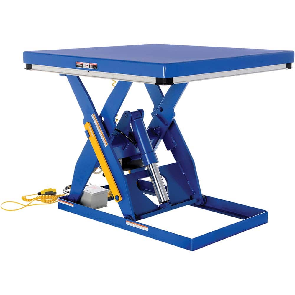 Vestil - Lifting Tables; Type: Electric Hydraulic Lift ; Lift Style: Scissor ; Style: Electric ; Load Capacity (Lb.): 3000.000 ; Minimum Height (Inch): 7 ; Lift Height (Inch): 43 - Exact Industrial Supply