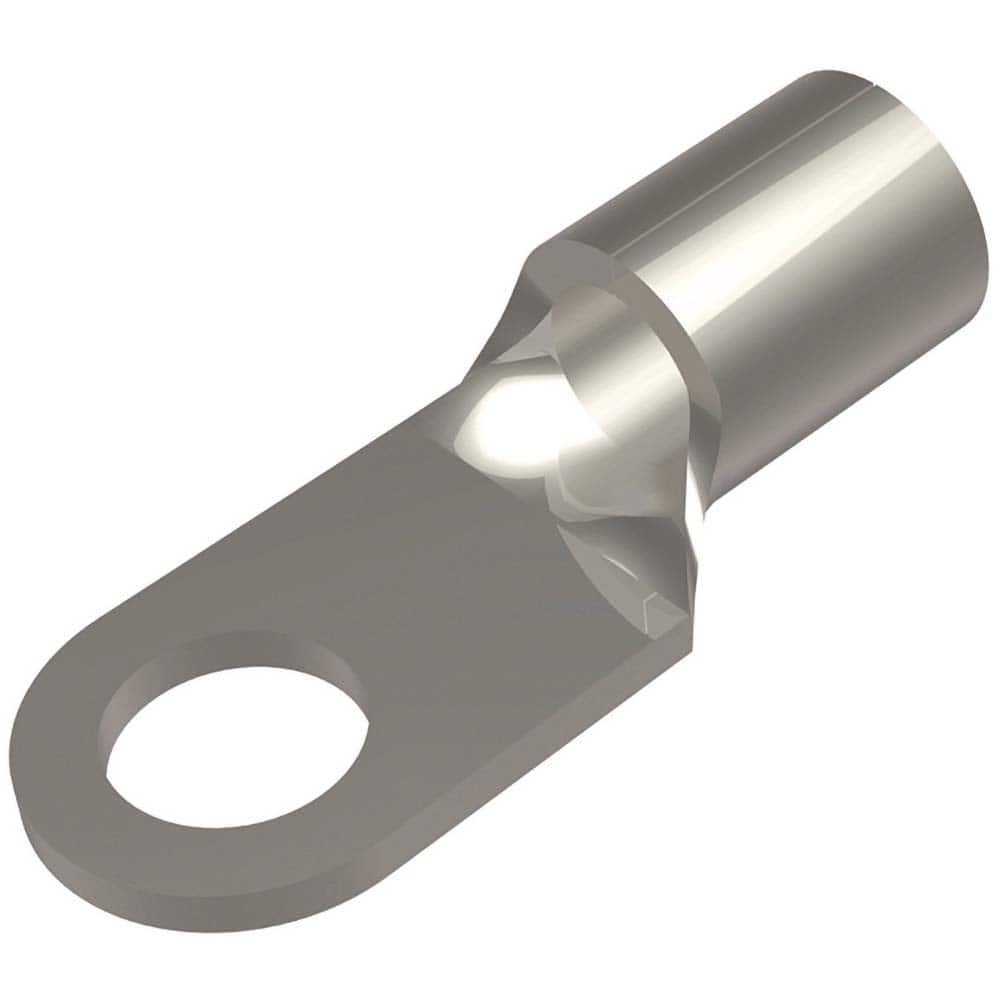 Burndy - Ring Terminals; Terminal Type: Ring Tongue ; Insulation Type: NonInsulated ; Connection Type: Compression ; Compatible Wire Size (AWG): 4 (Strand) ; Stud Size (Inch): 5/8 ; Color: Tin - Exact Industrial Supply