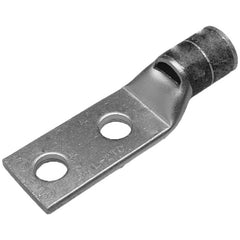 Burndy - Ring Terminals; Terminal Type: Rectangle ; Insulation Type: NonInsulated ; Connection Type: Compression ; Compatible Wire Size (AWG): 8-6 ; Stud Size (Inch): 1/4 ; Color: Red - Exact Industrial Supply