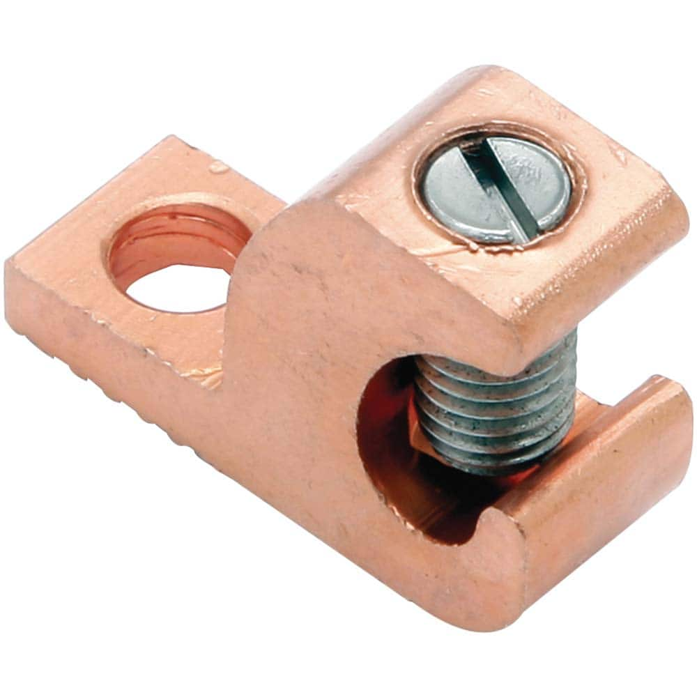 Burndy - Grounding Clamps; Clamp Type: Grounding Clamp ; Compatible Wire Size (AWG): 14-4 ; Overall Length (Inch): 1.13 ; Overall Length (Decimal Inch): 1.13 ; Material: Copper ; Standards Met: EU RoHS Indicator; RoHS EX Compliant - Exact Industrial Supply