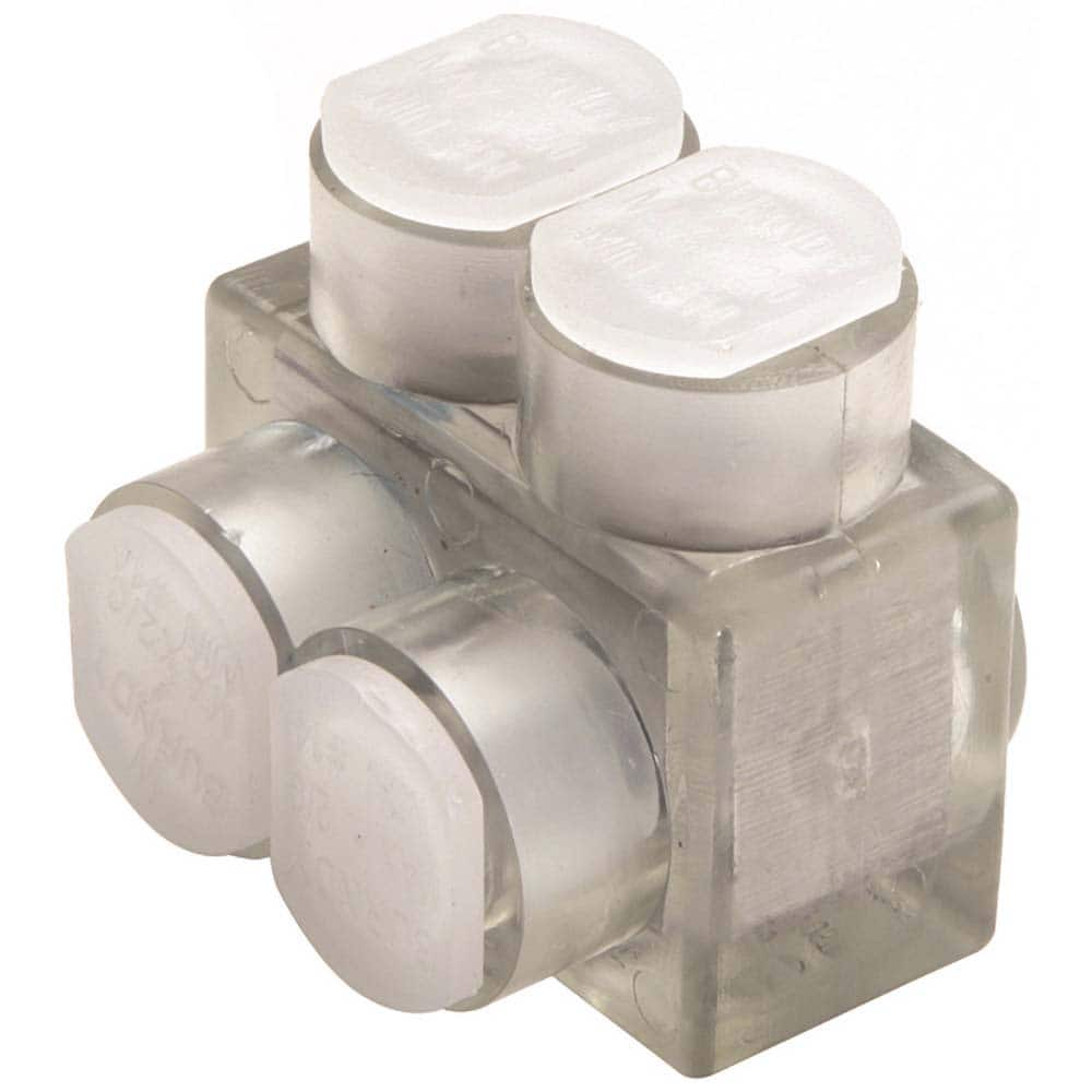 Burndy - Split Bolt Connectors; Connector Material: Aluminum ; Maximum Compatible Wire Size (AWG): 4/0 ; Maximum Compatible Wire Size (kcmil): 250 ; Minimum Compatible Wire Size (AWG): 10 ; Minimum Compatible Wire Size (kcmil): 250 ; Compatible Wire Type - Exact Industrial Supply