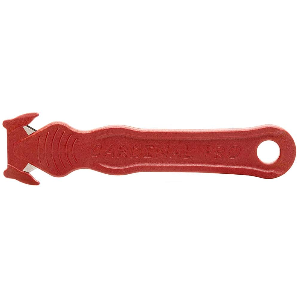 Cardinal Safety Co. - Utility Knives, Snap Blades & Box Cutters; Type: Safety Cutter ; Blade Type: Recessed/Concealed Fixed Blade ; Number of Blades Included: 2 ; Handle Material: Glass-Filled Nylon ; Color: Red ; Blade Length (Decimal Inch): 0.6900 - Exact Industrial Supply