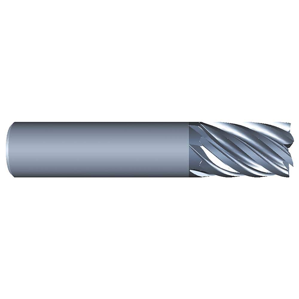 Square End Mill: 1/2'' Dia, 3/4'' LOC, 1/2'' Shank Dia, 2-1/2'' OAL, 7 Flutes, Solid Carbide Single End, AlCrN Finish, Spiral Flute, Variable Helix, Centercutting, RH Cut, RH Flute, Series Eliminator