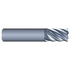 Square End Mill: 1/2'' Dia, 3/4'' LOC, 1/2'' Shank Dia, 2-1/2'' OAL, 7 Flutes, Solid Carbide Single End, AlCrN Finish, Spiral Flute, Variable Helix, Centercutting, RH Cut, RH Flute, Series Eliminator