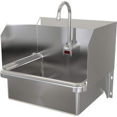 SANI-LAV - Sinks; Type: Hands-Free Wall Mounted Wash Sink ; Outside Length: 20 (Inch); Outside Width: 17-1/2 (Inch); Outside Height: 16-1/2 (Inch); Inside Length: 17 (Inch); Inside Width: 14 (Inch) - Exact Industrial Supply