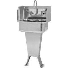 SANI-LAV - Sinks; Type: Floor Mounted Wash Sink ; Outside Length: 19 (Inch); Outside Width: 18 (Inch); Outside Height: 41-1/2 (Inch); Inside Length: 17 (Inch); Inside Width: 14 (Inch) - Exact Industrial Supply