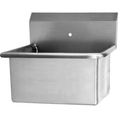 SANI-LAV - Sinks; Type: Wall Mounted Scrub Wash Sink ; Outside Length: 25 (Inch); Outside Width: 20 (Inch); Outside Height: 18-1/2 (Inch); Inside Length: 22 (Inch); Inside Width: 16-1/2 (Inch) - Exact Industrial Supply