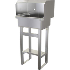 SANI-LAV - Sinks; Type: Floor Mounted Wash Sink ; Outside Length: 20 (Inch); Outside Width: 17-1/2 (Inch); Outside Height: 43-1/2 (Inch); Inside Length: 17 (Inch); Inside Width: 14 (Inch) - Exact Industrial Supply