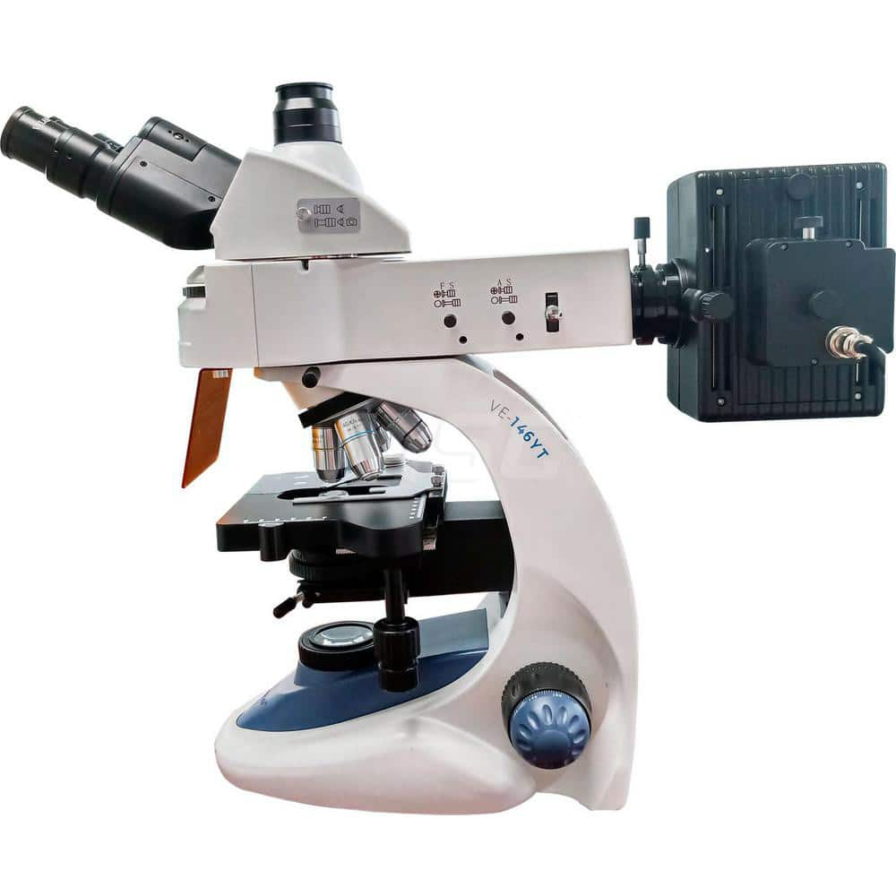 Microscopes; Microscope Type: Trinocular Fluorescence; Eyepiece Type: Trinocular; Arm Type: Fixed; Focus Type: Adjustable; Image Direction: Upright; Eyepiece Magnification: 10x; Objective Lens Magnification: 4x; 100x (S)(Oil); 10x; 40x (S)