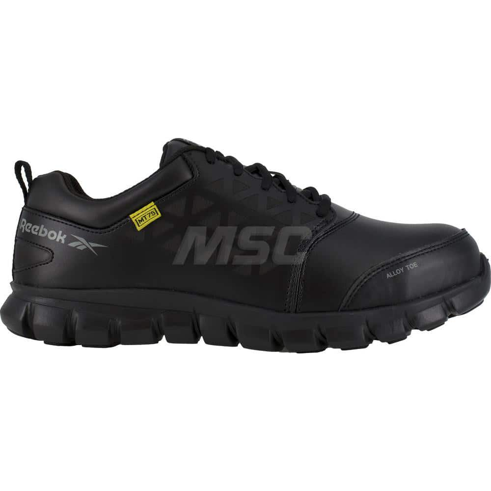 Work Boot: Leather, Alloy Toe Black, Wide Width, Non-Slip Sole