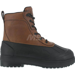 Work Boot: Size 8, 8″ High, Leather, Composite Toe Black, Wide Width