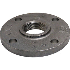 Black Reducing Flange: 2 x 7″, 125 psi, Threaded Cast Iron, Galvanized Finish, Class 125