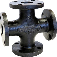 Black Cross: 6″, 125 psi, Threaded Cast Iron, Black Finish, Class 125