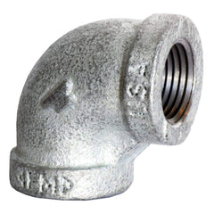 Black 90 ° Elbow: 2 x 1-1/4″, 150 psi, Threaded Malleable Iron, Galvanized Finish, Class 150