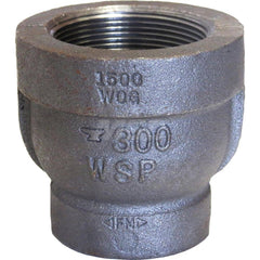 Black Reducing Coupling: 1/2 x 1/4″, 300 psi, Threaded Malleable Iron, Galvanized Finish, Class 300