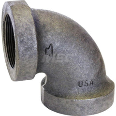 Black 90 ° Elbow: 2″, 0 psi, Threaded Cast Iron, Galvanized Finish, Class 702